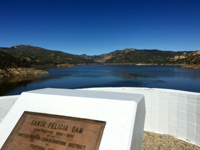 Santa Felicia Dam Constructed 1954 – 1955.