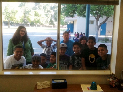 Piru Elementary school as seen from the Principal’s window.