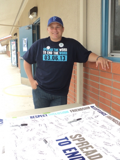 Brett Edwards was the first to sign the pledge poster on 3-6-13!