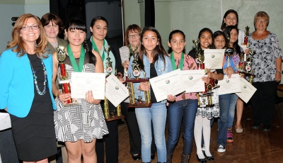 The Migrant Education Speech/Spelling & Debate Winners of 2014 were presented by Diana Vides and Coach Marisela Gomez. The winners of Combined Prepared and Extemporaneous English Speech were; Jimena Cortez 1st Place 5th Grade, Anahi Pascual 1st Place 6th Grade, Giselle Perez 2nd Place 6th Grade, Aimee Ramos 3rd Place 6th Grade, Diana Perez 3rd Place 7th Grade, Yulissa Fregoso 1st Place 10th Grade, Jessica Cortez 1st Place 12th Grade. Montserrat Infante won 1st Place 9th Grade for Combined Prepared and Extemporaneous Spanish Speech. Four first place winners from Fillmore will be going to the Speech & Debate State Tournament in Santa Maria representing Ventura County on the 2nd, 3rd and 4th of May.