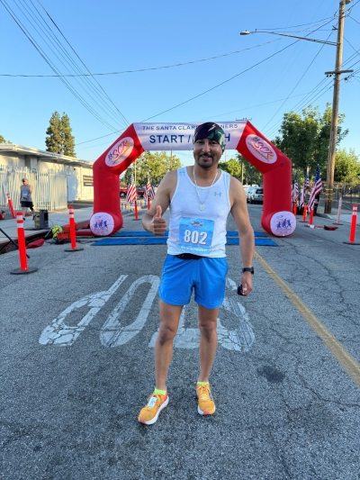 On Thursday, July 4th, three Fillmore runners, Martin Arredondo, Francisco Bernardino, and David Tejada, competed in the Santa Clarita Independence Day Classic 5K and 10K run. Above is Martin Arredondo who competed in both races finishing in 3rd with a combine time of 57:50.