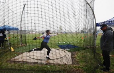 Above is Fillmore Flashes Senior Aeron Garcia in the Discus event. Photo credit Anthony Chavez. See more photos online.