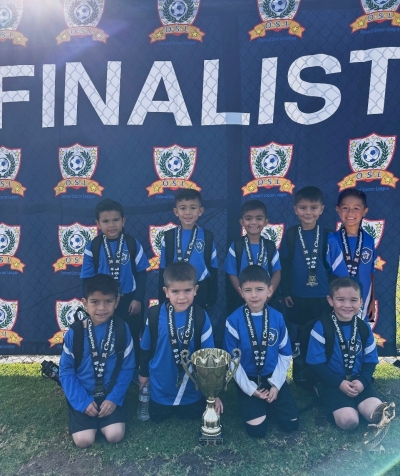 On Saturday, December 14, 2024, Fillmore’s California United FC 2018 Boys were recognized as finalist in the Fall Oxnard Soccer League for the 2024 seasons. Pictured (top l-r): Ethan Estrada, Jordan Jasso, Giovanni Mejía, Jonah Villa, and Pablo Cervantes; (bottom l-r): Eduardo Alvarado, Aiden Magaña, Adrian Sanchez, and Adán Estrada. Photo credit Adriana Morales.