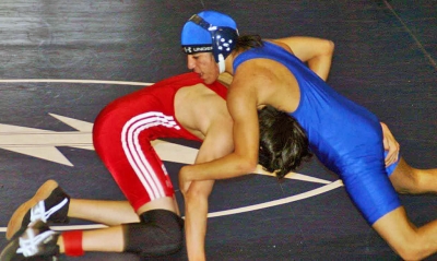 Michael Ramirez competes against Santa Paula during the CIF individual match.