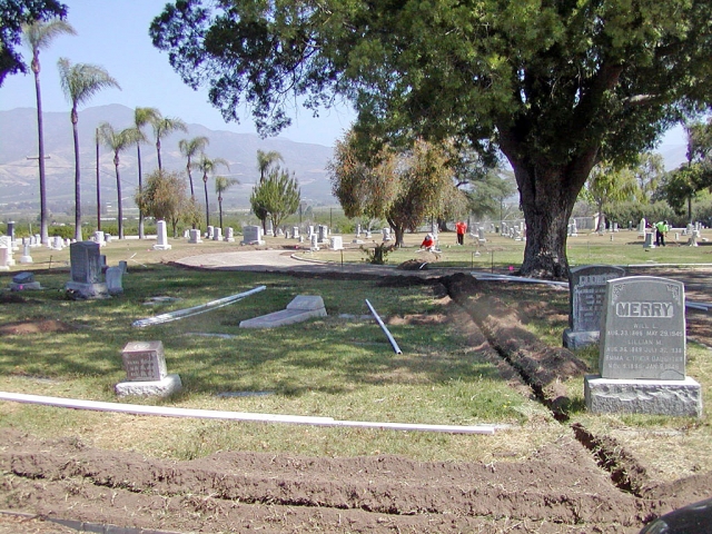 Bardsdale Cemetery is getting a much needed facelift. Sprinkler systems are being installed in the older section of the beautifully-located cemetery, according to new manager Ryan Bobolts.