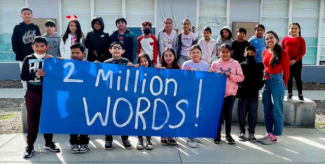 Congratulations to Mrs. Gutierrez’ class from San Cayetano Elementary for reading $2 million words! Courtesy San Cayetano blog.