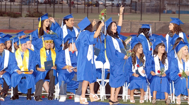 Fillmore High School graduated the 100th class last Thursday, June 10th. The Class of 2010 celebrated with a plane flying over during the ceremony with a banner that read “Congrats 100th graduating class 2010”. The bleachers were overflowing with family and friends to watch as the students took their first step into the world.