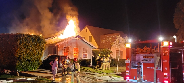 A structure fire broke out at 523 Kensington Drive Tuesday, July 18, at 10:36p.m. Fillmore Fire Dept. and County Fire responded to a fully engulfed house. The fire spread quickly from both front and back of the house. The structure could not be saved. One person was transported to the hospital. That person’s condition was not reported at the time. 