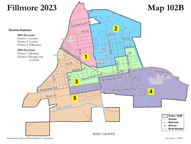 Districting Map 102, the City Council introduced Ordinance 23-958 to view the map and for more information visit https://www.fillmoreca.gov/CivicAlerts.aspx?AID=52.