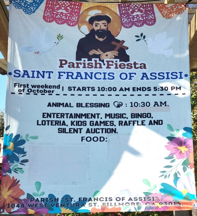 St. Francis of Assisi Catholic Church will be celebrating its Annual Parish Fiesta on Sunday, October 5th, 10am to 5:30pm. Entertainment, music, bingo, loteria, kids’ games, raffle and a silent auction make the day a fun-filled one. Good food and drink top it all off!! Bring the family and enjoy the fiesta!