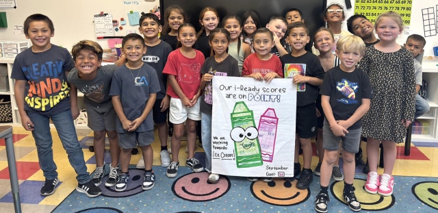 Rio Vista Elementary School Principal Kayleigh Kelp said, “Congratulations to Ms. Albin’s 2nd graders! They crushed their goal by passing 160 iReady lessons as a class and celebrated with ice cream! Way to go, scholars!” Photos courtesy https://www.facebook.com/484802076990777/posts/1284934446977532.