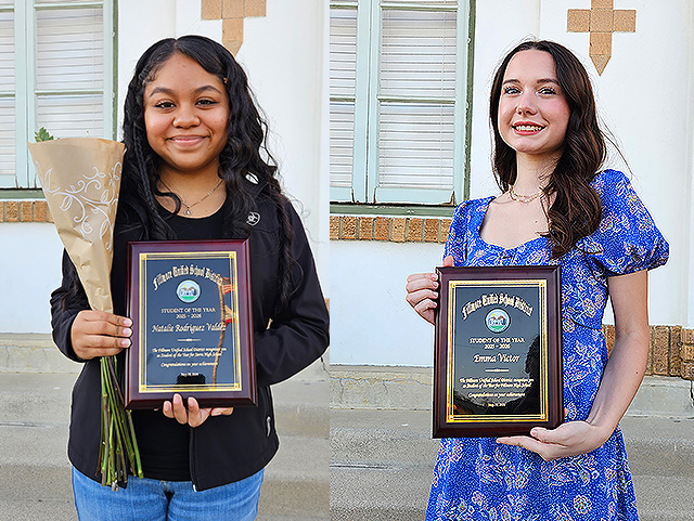 Students of the Year Natalie Rodriguez and Emma Victor. 
