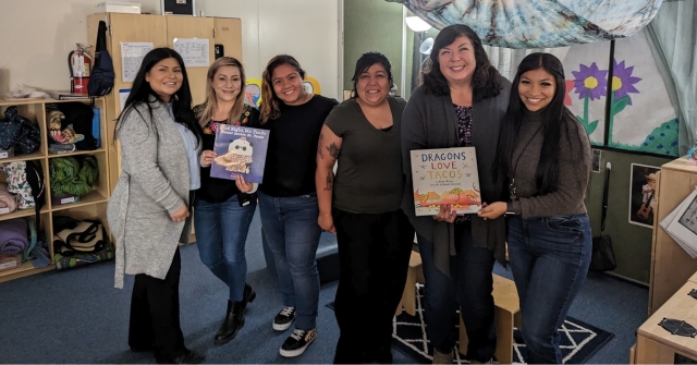 Pictured (l-r) are Jazmin Lopez, Elysa Sandoval, Jessica Salgado, Yolanda Beltran and Marisol Martinez, all on staff at Catalyst Kids Preschool.