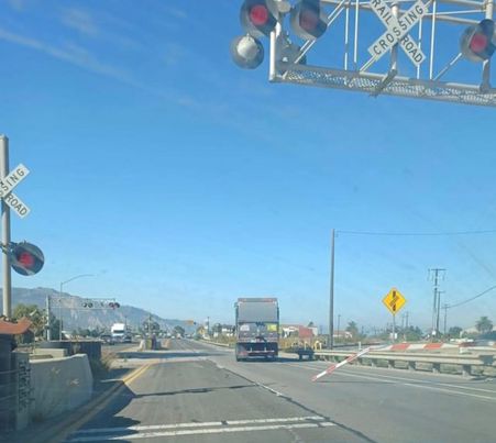 On Saturday morning, August 19th, just east of Hallock Drive on Highway 126 at the railroad crossing, a large truck was unable to stop in time when the safety gates came down, crashing through. Rail bikes can be seen to the right on the tracks, and fortunately were not in the path of the truck. Rail bikes are pedal-powered (electric-assisted) and seat two. This accident calls into question safety factors in allowing the rail bikes to cross the busy highway.