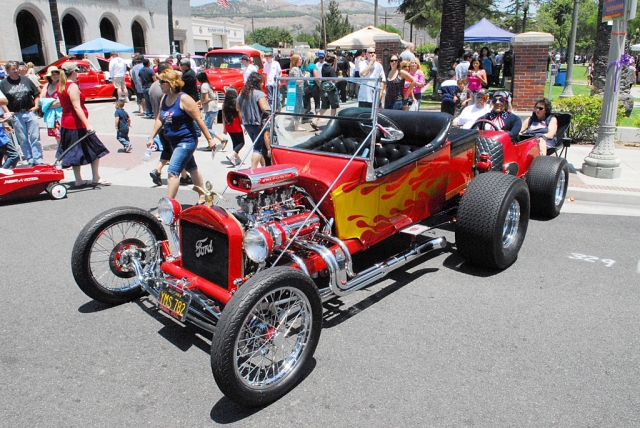 Supercharged roadsters like this one were in abundance at the Fillmore Car Show this year.