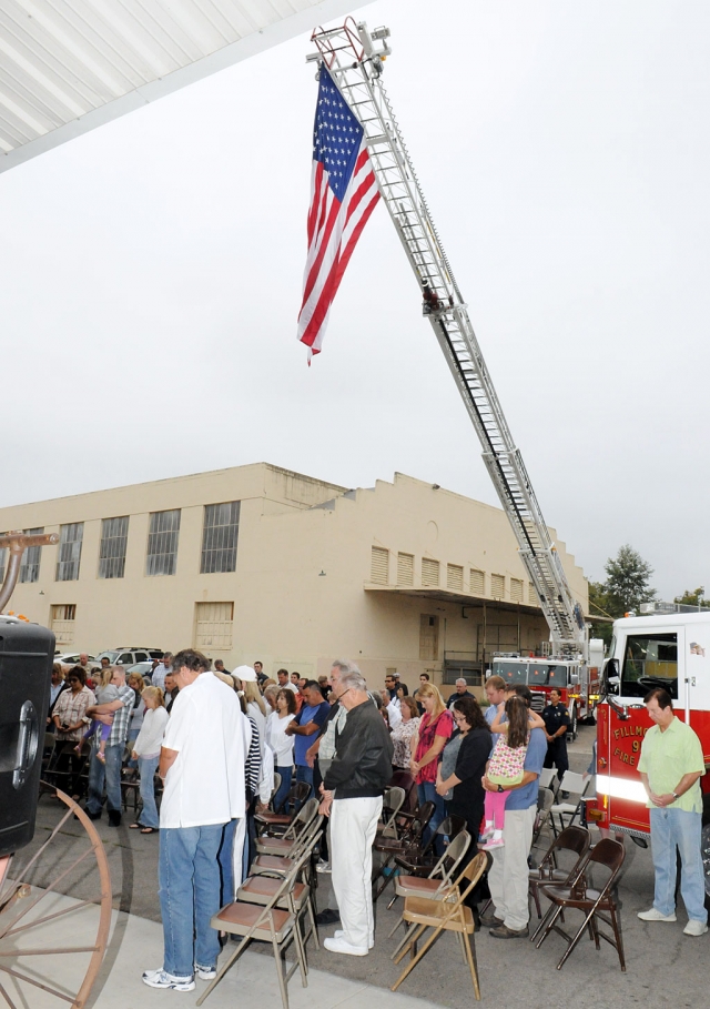 The Fillmore Fire Department, Sheriff’s Department and citizens pay tribute to those lost during the September 11, 2001 attack on the Twin Towers.
