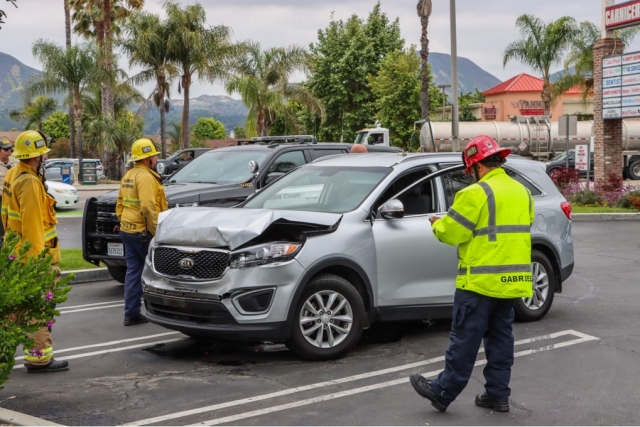 On Saturday, May 27, at 11:18am, Fillmore Police Department, Fillmore City Fire, and AMR Paramedics were dispatched to a reported traffic collision at the Super A Foods parking lot. Arriving firefighters found two vehicles with moderate damage, and no ambulance transports were made. Cause is under investigation by the Fillmore Police Department. Photo credit Angel Esquivel-AE News.