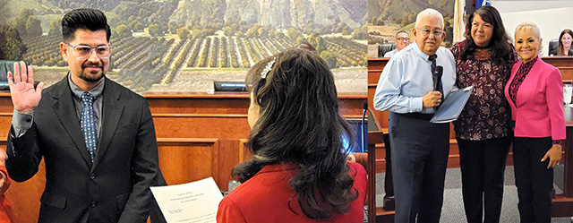 At Tuesday night’s City Council meeting the council had multiple presentations such as the Oath of Office for incoming District 1 Council Member Mario Rodriguez (pictured left), Mark Dominguez (Fillmore/Piru Veteran’s Parade Grand Marshal) was recognized for his honorary service to the country and community (pictured right). The council also awarded Nancy Rodriguez the Community Spirit Award, as well as recognized and thanked sponsors who contributed to the Fillmore Christmas tree lighting on Sunday, November 30. We will share photos and information in next week's Gazette edition.