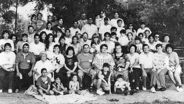 Above is one of the last family reunion photographs of Virginia Sanchez Alcoser and descendents. Ms. Alcoser died on June 29. Photo courtesy of Celine Hanes.