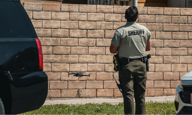 On Wednesday, April 26, at 11:15am, Fillmore Police were searching for a male subject who ran from deputies while they were serving a search warrant in the 500 block of Mountain View Street. The Ventura County Sheriff’s Office helicopter, along with a drone, searched the area of Saratoga and Bard Street for the subject. After 30-minutes Fillmore deputies were able to take the subject into custody without incident. Photo credit Angel Esquivel-AE News.