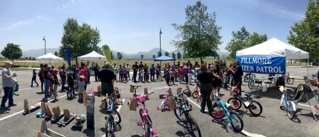On Saturday, September 30, Fillmore Citizens Patrol will host their Annual Bicycle Safety Rodeo at Rio Vista Elementary School, 250 Edgewood Dr., Fillmore. Folks are welcome to come out and partake in the activities for everyone to enjoy. They will be giving away free helmets while supplies last for those who participate in the events. Above is a previous Bicycle Safety Rodeo. Photo courtesy Fillmore Citizens Patrol.