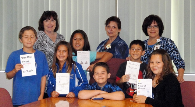 San Cayetano’s Young Authors were hosted by Debbie, Cindy and Bea at Santa Paula Hospital when the students presented their “Books By Kids, For Kids”. These authors worked daily with Mrs. Duckett in the computer lab to create an original story that would make another student happy when reading these books. The books will be placed in the waiting rooms at the local county hospitals. The project was funded by Citi National Bank.