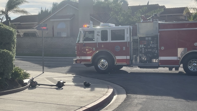 On Tuesday, November 21, at 2:46 p.m., Fillmore Police Department, Fillmore City Fire Department, and AMR Paramedics were dispatched to a vehicle versus pedestrian on C Street and Meadowlark Drive. Arriving deputies found an injured child, Brandon Alvarez, 11, who was treated by AMR Paramedics and transported to a local hospital reported in critical condition. It was known the child was riding an electric scooter. The driver remained on scene and was compliant with deputies during the investigation. See Prayers for Brandon. Photo credit Angel Esquivel-AE News.