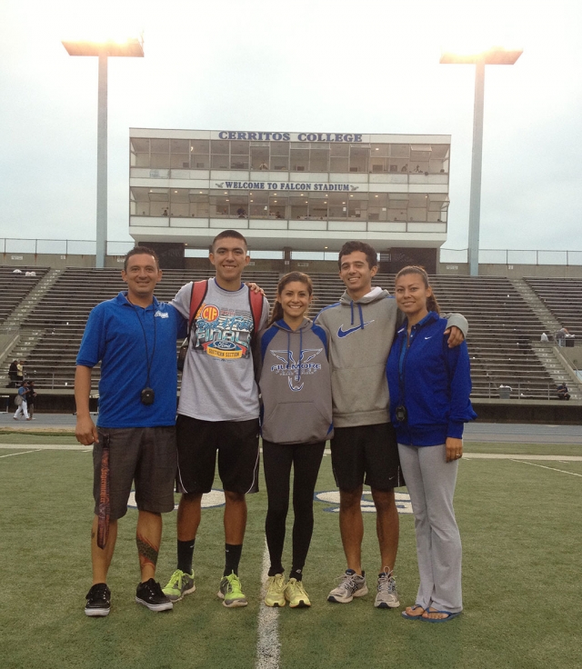 (r-l) Coach Juan Viramontes, Carlos Briceno, Kiana Hope, Jesus Mendoza and Coach Erika Arana. Not pictured Coach Tonya Tafoya and Kayla Grove.