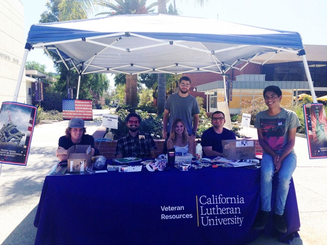 Members of Cal Lutheran's Military Veterans Club.