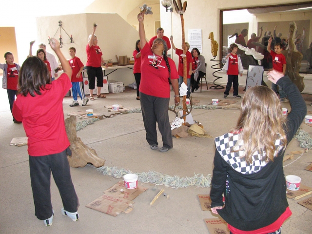 Chumash Elder Julie Tumamait at Chumash Youth Program in 2011.