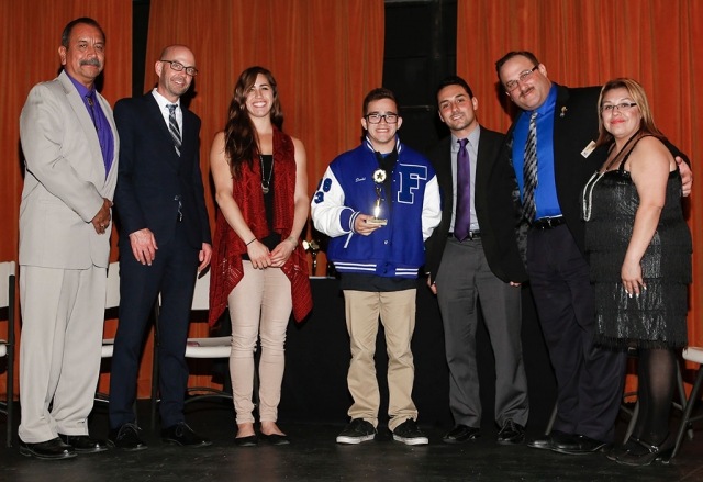 Student of the Year David Cadena is pictured center. A full bio will be presented in next week’s Gazette.