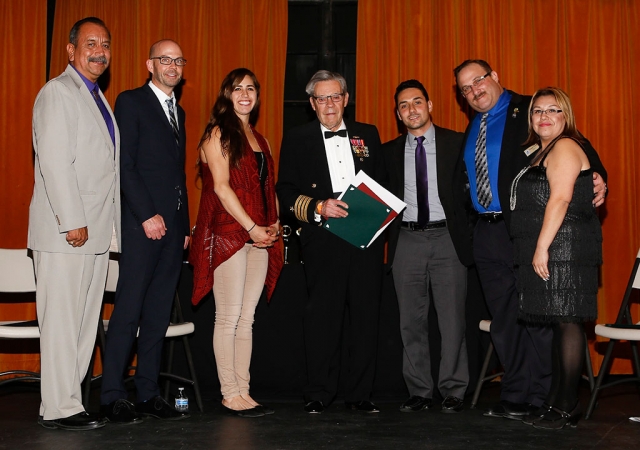 Captain Don Gunderson, center, was honored as Lifetime Achievement Citizen at Friday’s award presentation. See full bio in next week’s Fillmore Gazette.