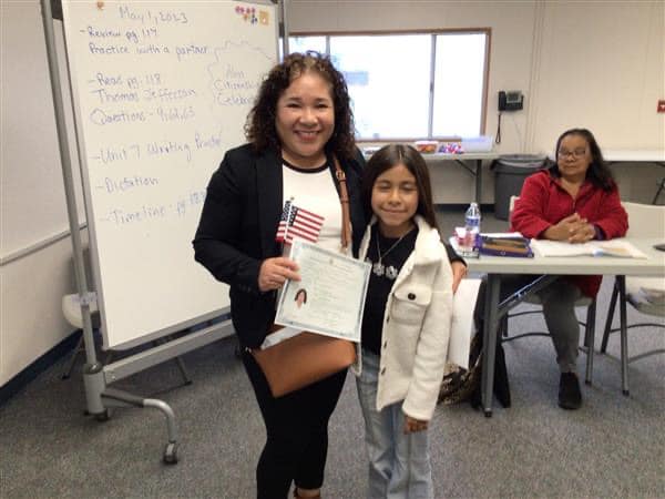 Principal Amber Henrey said, “Congratulations to Alma and her family on her citizenship! Mr. Barrera, Mrs. Meza, and all of your classmates are very proud of you!” https://www.face book.com/photo.php?fbid =691869589606 254&set=a.56 58409588 75785&type=3. 