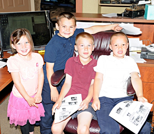 Cub Scout Pack 3400 visited The Fillmore Gazette on Monday, April 28, 2014. The were an inquisitive bunch, showing great interest in the Gazette’s mascot, Pebbles the Wonder Dog. It was a pleasure to have them visit.