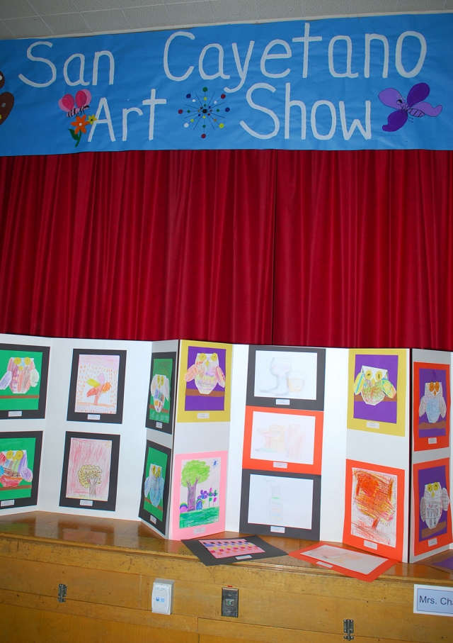 The First San Cayetano Elementary School Art Show, May 28th, presented a wide variety of artwork. The event was sponsored by the Henry Mayo Newhall Foundation and United Parents for Education.