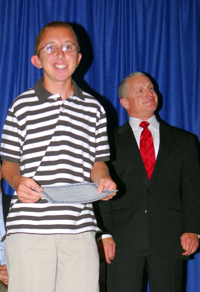 Jesse Gluyas received the Principals Award at Fillmore Middle School.