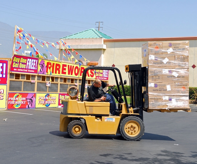 Friday June 27, fireworks were being dropped off at the stands around Fillmore. Sales began on Saturday and will continue until the 4th of July. This year they predict sales will be good considering the holiday falls on a Friday. But the economy might hinder the sale a little.