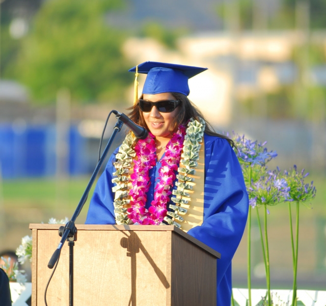 Briana Rojo read her speech 