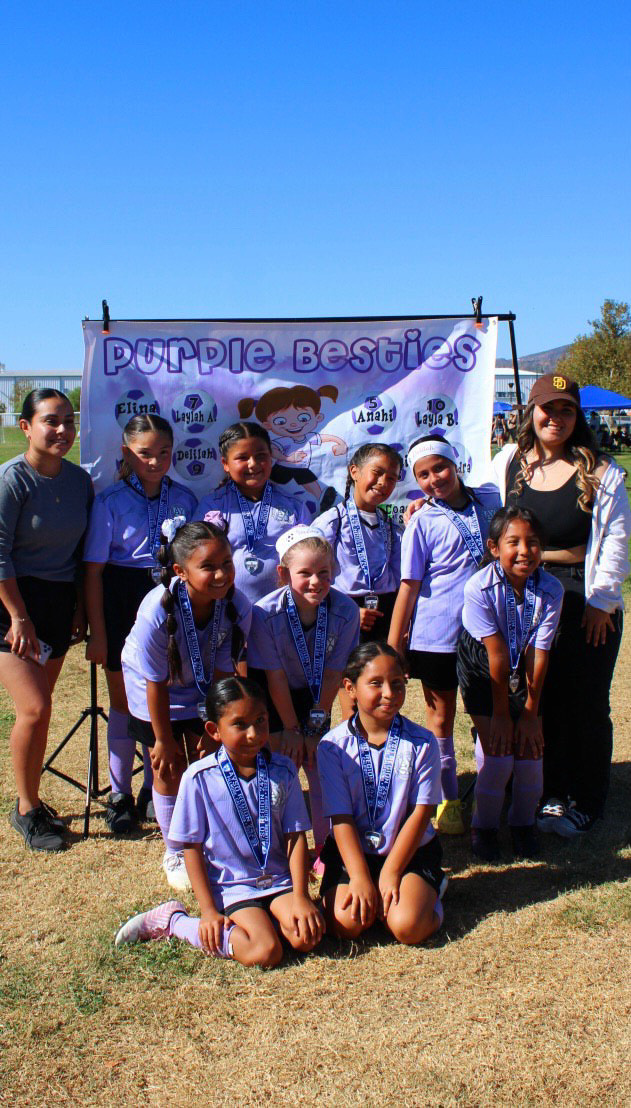 AYSO Girls Purple Besties rounded out the 2023 season with a stop in Ventura for the playoffs last weekend. The girls had an amazing season coached by Desiree Lopez and Andrea Perez. Players include: Genesis Arteaga, Layla Bernal, Alejandra Avila, Delilah Vargas, Elina Magaña, Penelope Soto, Sophia Ontiveros, Anahi Juarez and Laylah Alvarez. These girls are ready to come back with a vengeance and protect their title next year. Go Purple Besties! Photo credit Teresa Ontiveros. Courtesy Brandy Hollis.