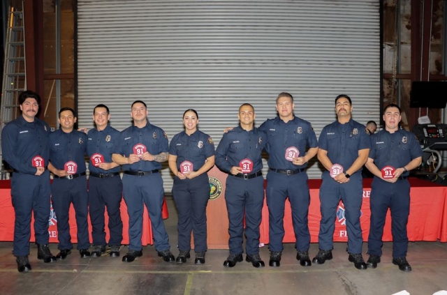 On Saturday, February 24, members of the Fillmore Fire Department were honored for their achievements during 2023. An internal ceremony was held at the Filmore City’s Fire Station in front of the firefighter’s families, friends, and peers. Honored were Sal Ibarra as the 2023 firefighter of the year. Sal and Abner Puebla were honored for their certification as Fire Captains. Ryan Cota, Jeremy Carroll, Brandon Hackworth, and Robert Castro were honored for their certifications as Fire Engineers. Nine members of last year’s Fire Academy were honored for having successfully completed their probation. 