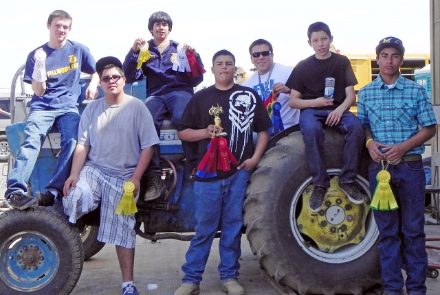 Last Saturday, Fillmore FFA Chapter held their Annual Tractor Contest. Fillmore FFA as well as Carpintaria and Camarillo FFA Chapters attended the contest. The day was very successful! The novice winners are as follows: Three-Point Hook Up 2nd Jenifer Martin, 3rd Ricardo Aparicio; Trailer Backing 1st Esneyder Gayton, 2nd Sal Lopez, 4th Eddie Cardenez; Spring Tooth 4th Sal Lopez, 5th Eddie Cardenez; Row Crop 2nd Esneyder Gayton, 4th Ricardo Aparicio, 5th Khristian Felix; Tractor Identification 1st Jenifer Martin, 3rd Sal Lopez, 4th Khristian Felix; Skip Loader 1st Esneyder Gayton, 5th Khristian Felix, Highest Individual 1st Esneyder Gayton, 4th Khristian Felix, Highest Team 2nd Fillmore with 2,095 points. The Advanced winners are as follows: Three Point Hook Up 2nd Brandon Pina, 4th Jake Downs; Trailer Backing 1st Brandon Pina, 3rd Marc Zavala; Row Crop 4th Brandon Pina; Spring Tooth 1st Chris Almena, 5th Brandon Pina; Tractor Identification 4th Brandon Pina; Skip Loader 1st Brandon Pina, 4th Charles Palmateer; Highest Individual 2nd Brandon Pina, Highest Team 2nd Fillmore with 1,986 Points. Good job and Congratulations to all who participated in the 2011 Tractor Contest!