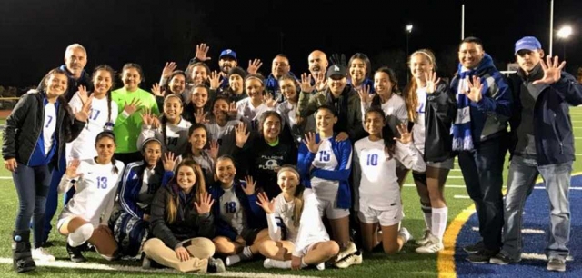 On Tuesday, February 27th the Fillmore Flashes Girls Soccer team hosted Rubidoux High School and defeated them with a final score of 4-1. This win allows the Flashes to advance to the CIF Championship Finals, which will be announced at a later time. Game highlights: Valerie Hernandez had 2 goals and 1 assist, Yareli Vasquez and Ana Covarrubias each had a goal. Yanely Cobian, Emily Garibay, Kayla Martinez, and Alexsis Mejia played well defensively. Aaliah Lopez had 4 saves on goal. Courtesy Coach Omero Martinez.