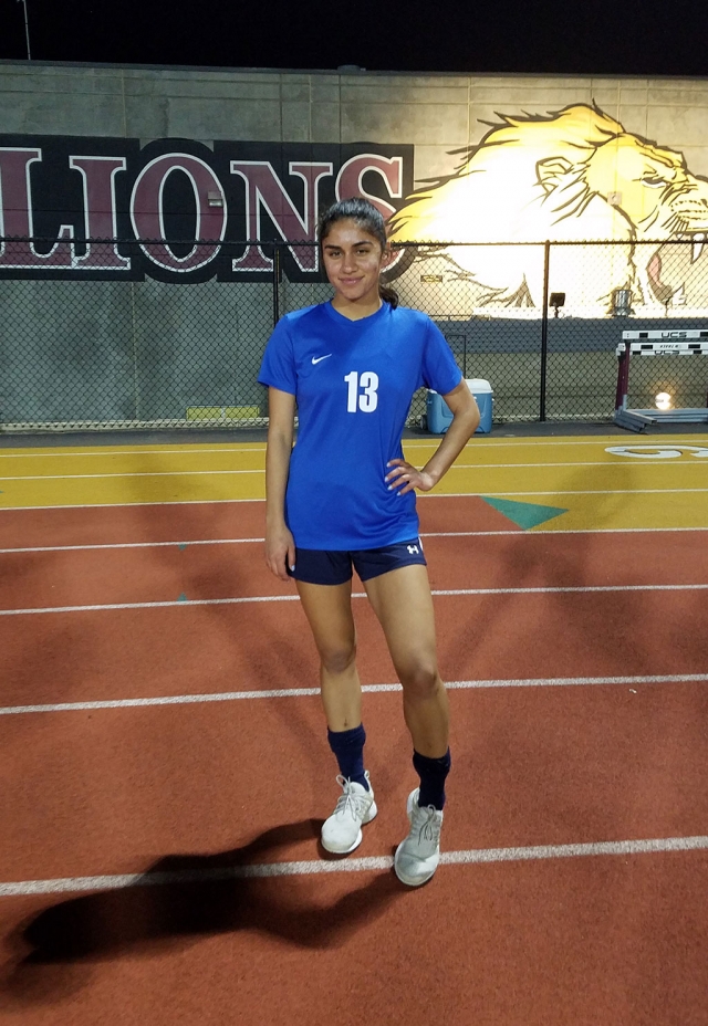 Fillmore High School Senior Andrea Marruffo participated at the Ventura County vs L. A. County Senior All Star Game on Friday, March 8, at Oaks Christian High School. Andrea saw 40 minutes of game time in the 80 minute game where Ventura County came up on top in a close game with a score of 1-0. Way to go Andrea!!! Photo courtesy Coach Omero Martinez.