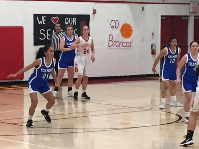 The Fillmore High Girls Basketball Team lost Saturday night in CIF playoff with a final score 52-31. Congratulations to the girl’s basketball team for a great season! Go Flashes!! Courtesy Mark Ortega Facebook page.
