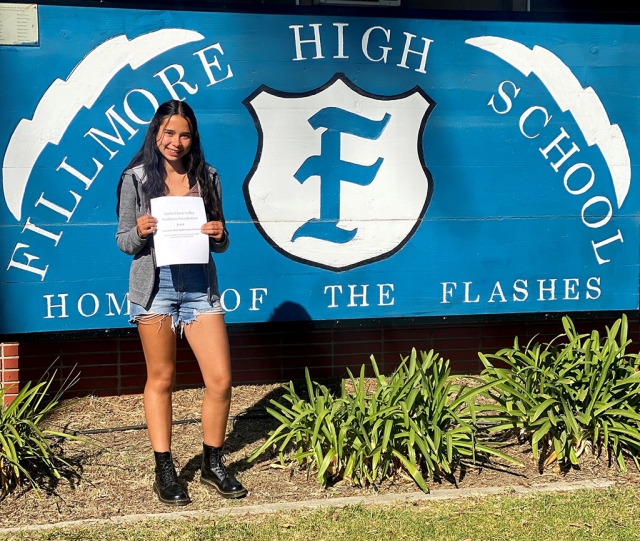 Congratulations to 11th grader Liliana Montejano, who was selected by the Santa Clara Valley Wellness Foundation to attend their Summer Health Internship Program. Liliana said, “I am passionate about the medical field and strive to gain valuable knowledge about medicine with the aspirations of being able to help others.” Courtesy Fillmore High Flashes Blog.