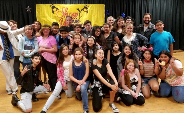 Fillmore Middle School Talent Show 2017 participants. Happy smiles for a show well done!