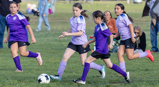 On Saturday, October 25th, Fillmore AYSO Purple Dragons took to the fields at Two Rivers Park. Above is the Purple Dragons game against the Lavender Legends, final score Dragons 3 - Legends 0. Below is the Silverbacks game. Photo credit Crystal Gurrola.