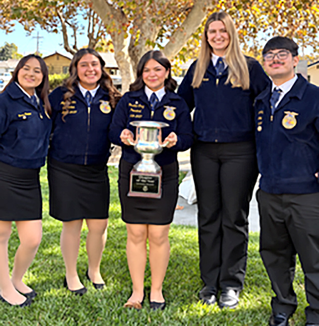 Fillmore FFA Chapter officers attended the Chapter Officer Leadership Conference (COLC) this past weekend, where they strengthened their leadership skills and learned the importance of teamwork, communication, and stepping outside their comfort zones. The officers returned home with the trophy for the second year in a row, marking another successful year for Fillmore FFA. Photo credit Myla Puebla, Fillmore FFA’s Chapter Reporter.