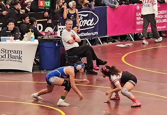 On Saturday, February 21, Flashes Junior Naomi Bonilla, pictured above, competed at Sonora High School at the CIF Individual Championships for the CIF Masters Meet. Photo by Lurdes Bonilla.