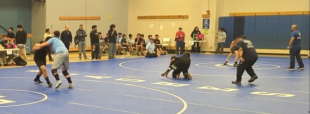 The Fillmore Middle School Bulldogs hosted an exciting wrestling tournament on Thursday, March 27th, at the FMS Gym, welcoming athletes from Isbell, Nordhoff, Ventura Unified, and Fillmore Middle Schools. Over 100 wrestlers competed in various weight classes, showcasing their skills and determination. Fillmore’s team had strong performances, with several wrestlers taking top spots in their weight classes and divisions. Photo credit FMS Wrestling Coach Michael Torres. 